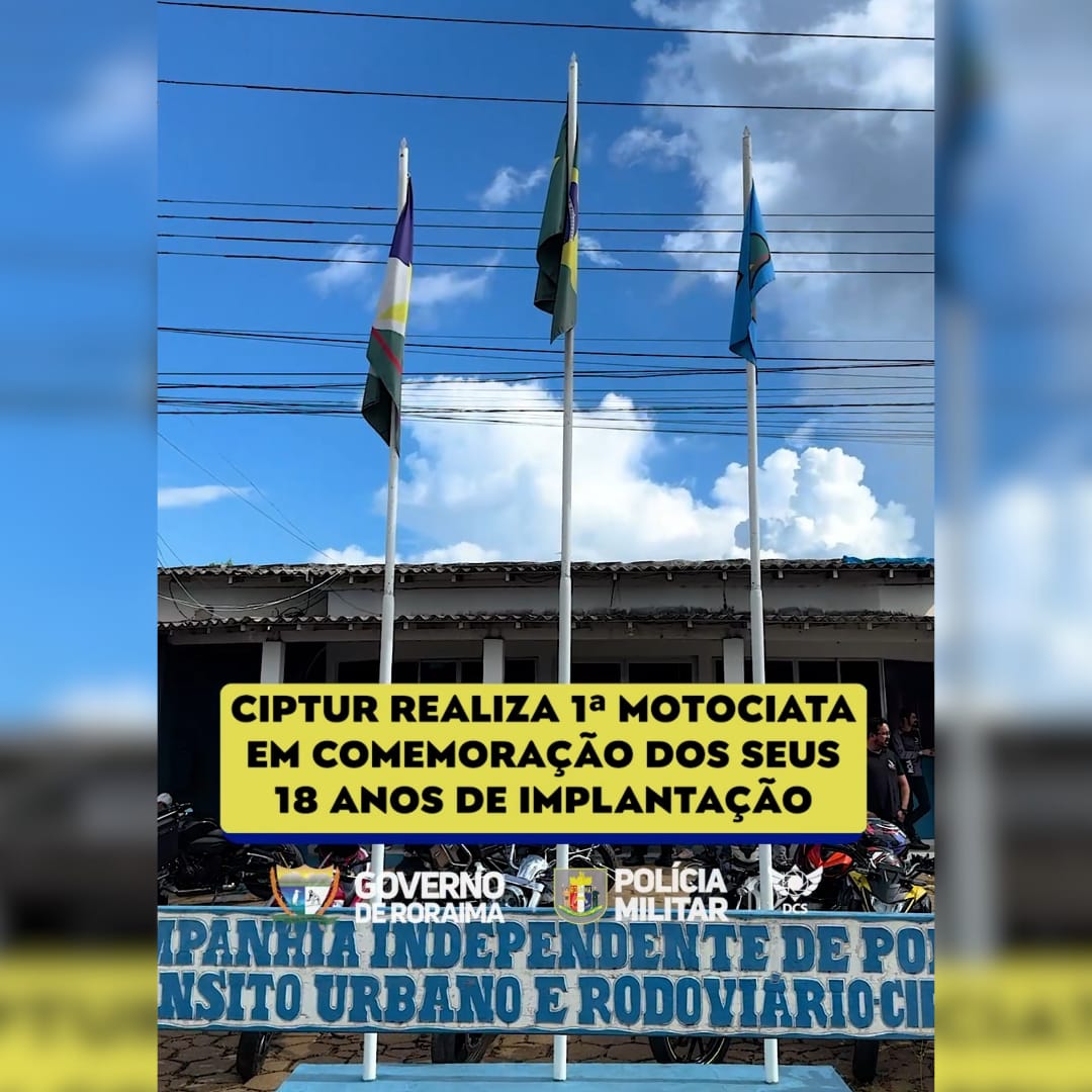 1° Motociata da CIPTUR marca as comemorações do 18° aniversário da companhia.